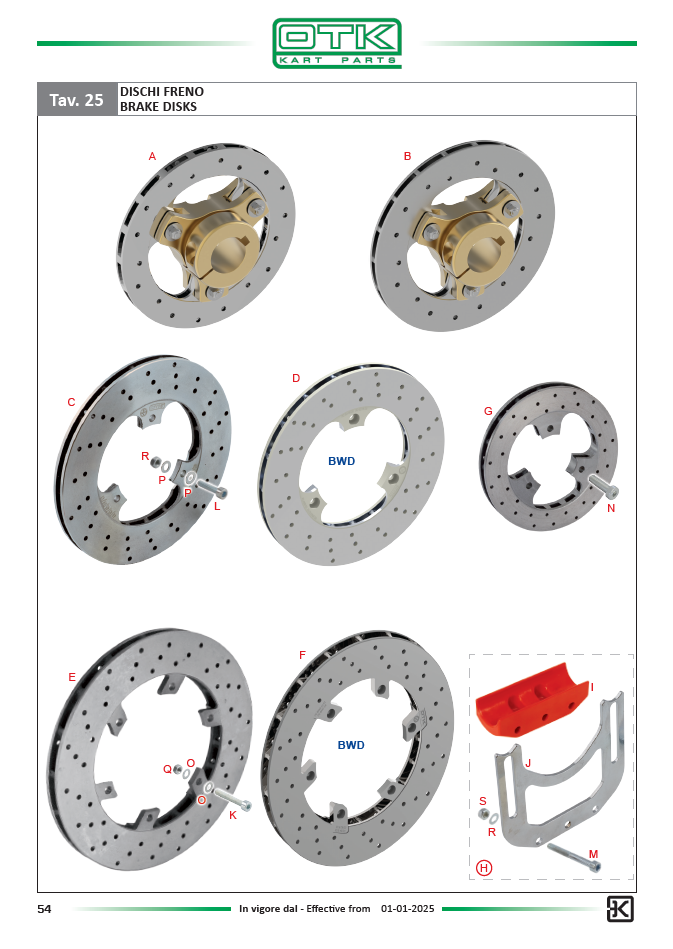 Protection kit for brake disk Ø 206x16 mm DD2