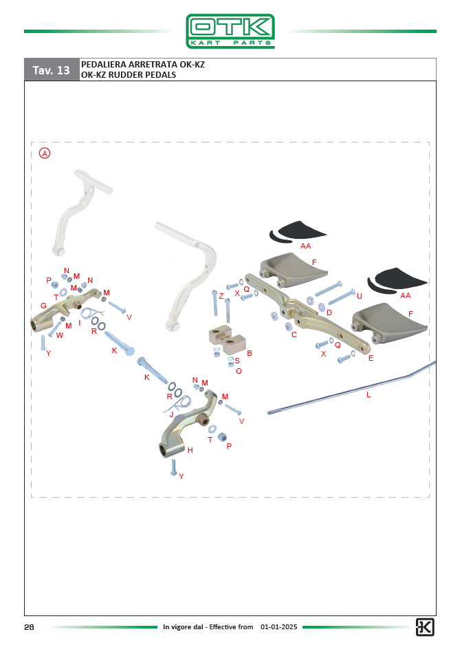 Support for adjustable footrest 2 mm