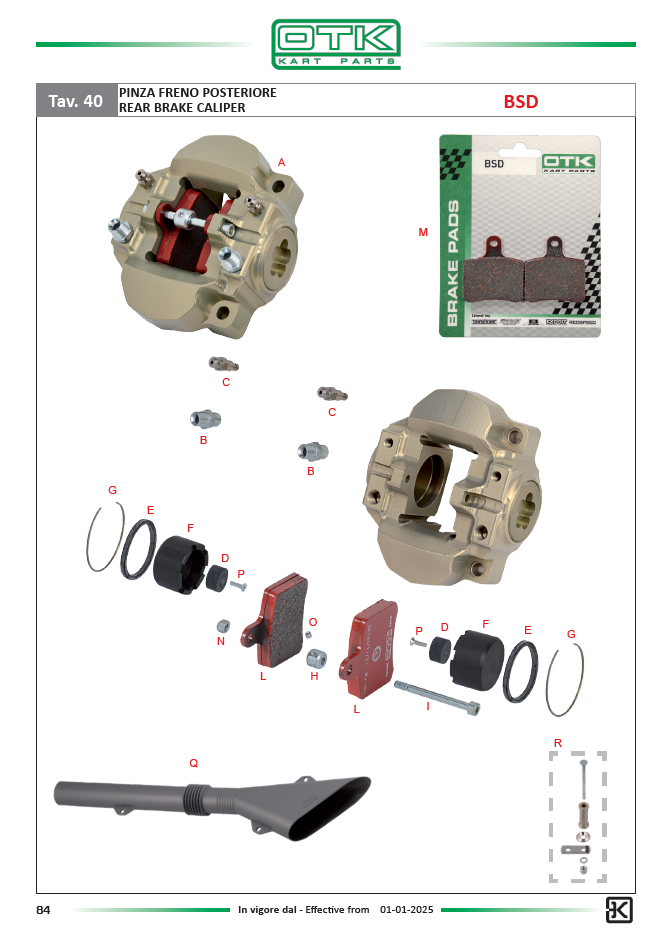 Brake caliper's spacer 6 mm