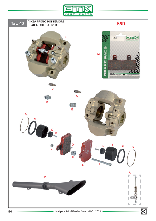 Brake caliper's spacer 6 mm